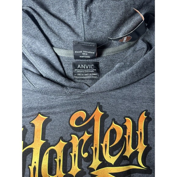 Harley Davidson Womens Size Medium Gray Lightweight Sweatshirt - Picture 5 of 7